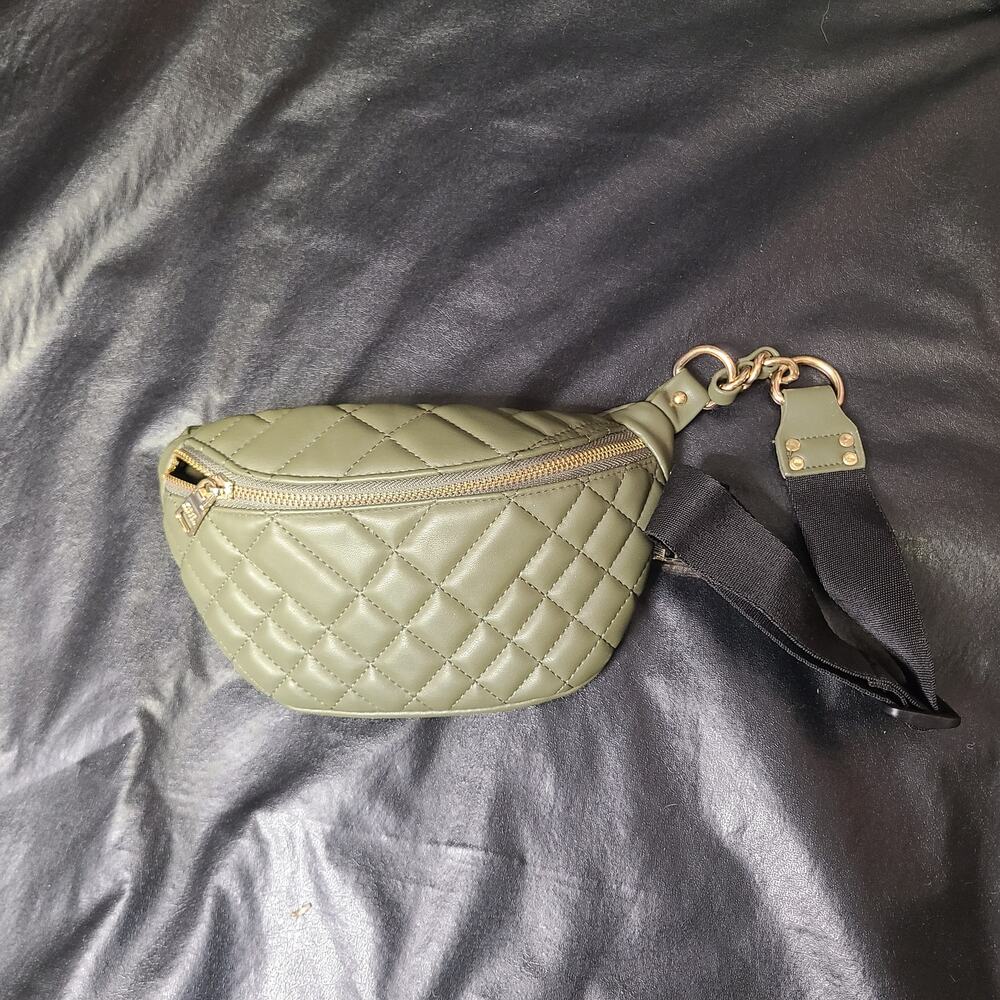 Steve Madden earthy green gold fanny pack bum bag